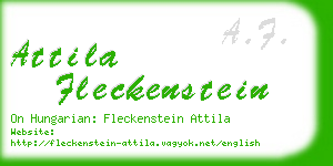 attila fleckenstein business card